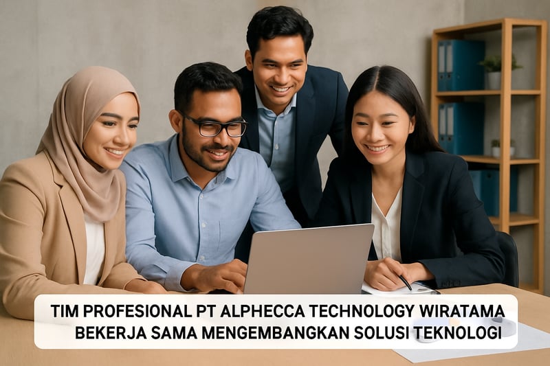 Tim profesional PT Alphecca Technology Wiratama bekerja sama mengembangkan solusi teknologi
